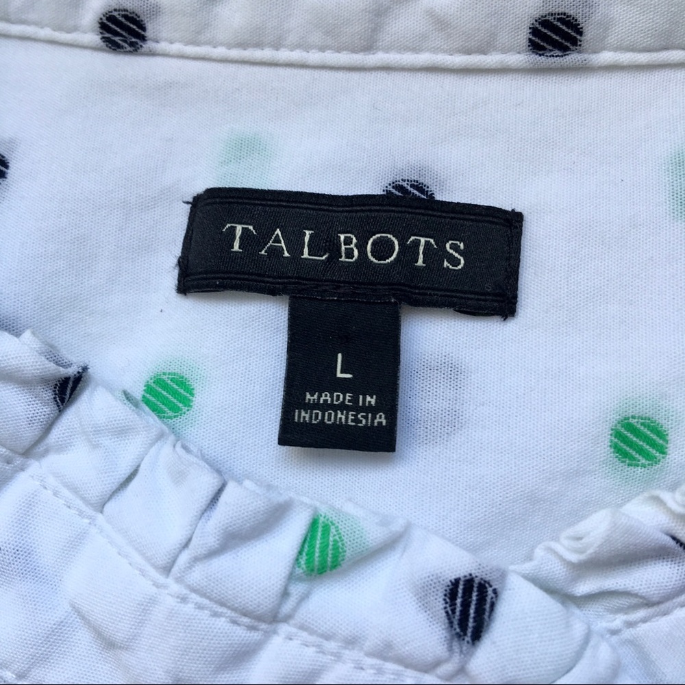 Fresh Talbots Swiss dot pullover style top!!☘️ - Picture 8 of 12